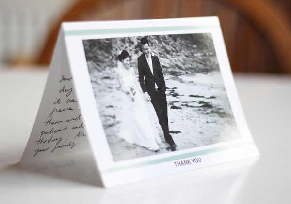 rosevine wedding photography thank you card