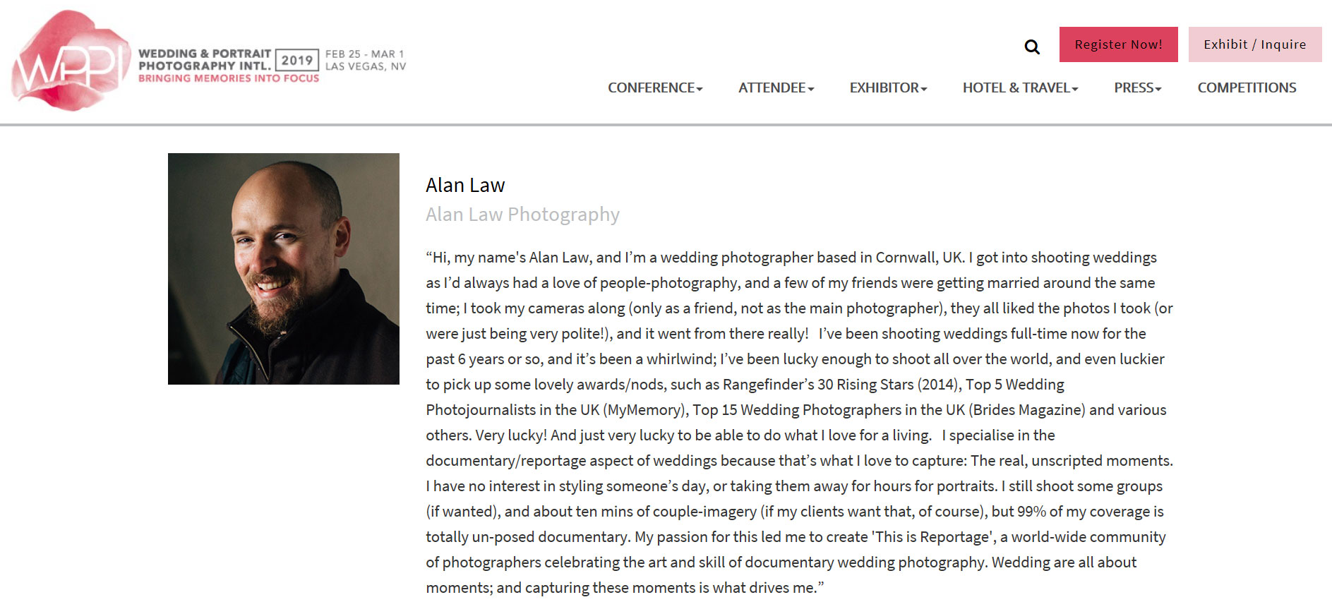 Alan Law speaking at WPPI in Las Vegas