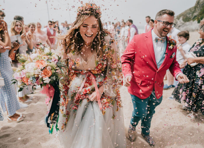 Wedding Photographer Lusty Glaze Beach, Cornwall / Brona & Padhraic