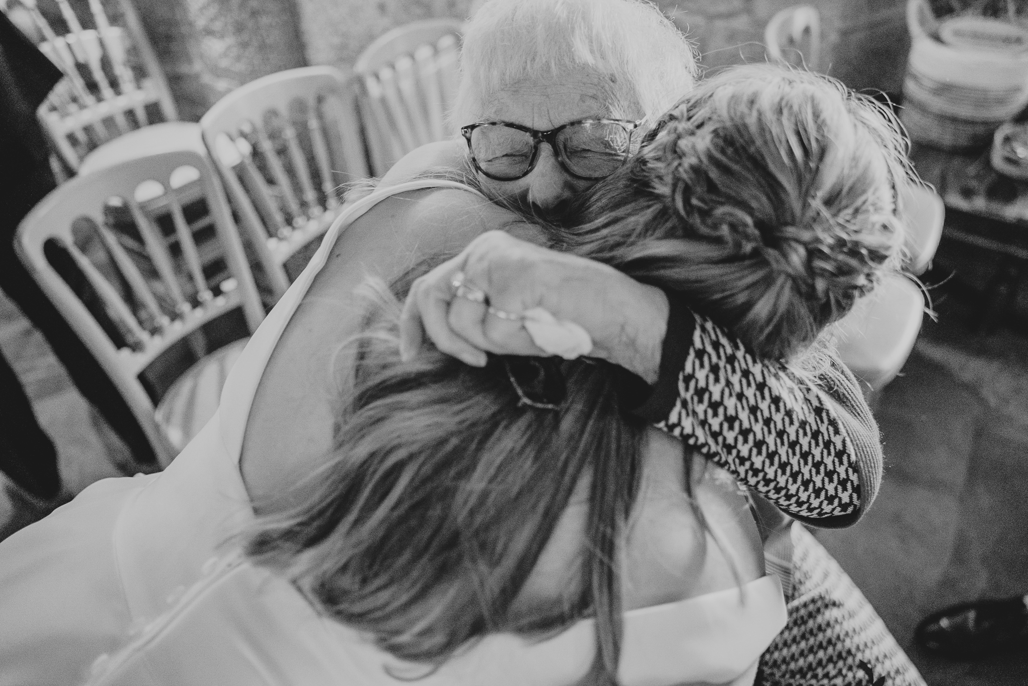 polhawn-fort-wedding-zarra-chris 3 – Alan Law Photography An emotional hug between bride and gran, taken just after their Polhawn Fort ceremony.